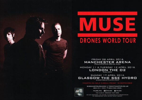 MUSE Drones 2016 UK Tour Poster Print
