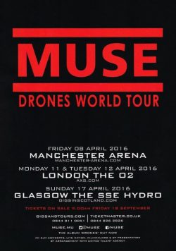 MUSE Drones 2016 UK Tour Poster