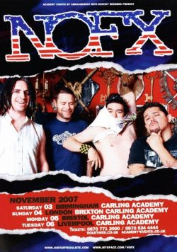 NOFX Wolves in Wolves? Clothing 2007 UK Tour Poster Print