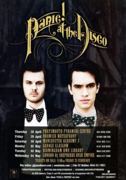 PANIC! AT THE DISCO Vices & Virtues 2011 UK Tour Poster Print