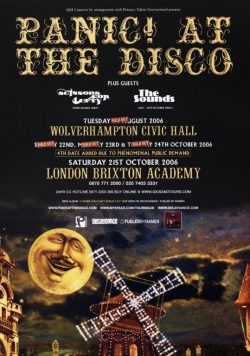 PANIC! AT THE DISCO A Fever You Can't Sweat Out 2006 Tour Poster