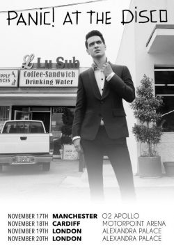 PANIC! AT THE DISCO Death Of A Bachelor 2016 UK Tour Poster
