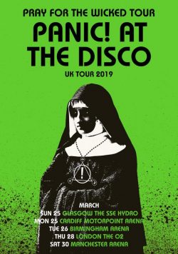 PANIC! AT THE DISCO Pray For The Wicked 2019 UK Tour: Pink Poster Print