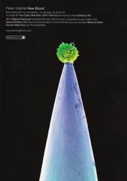 PETER GABRIEL New Blood Poster Print
