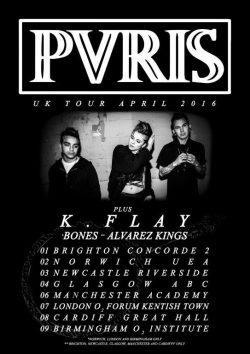 PVRIS White Noise 2016 April UK Tour Poster Print