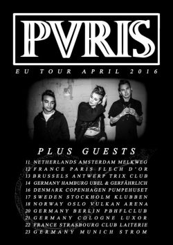 PVRIS White Noise 2016 April European Tour Poster Print