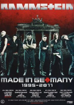 RAMMSTEIN Made In Germany 2012 UK Tour Poster Print