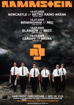 RAMMSTEIN Rosenrot 2005 UK Tour Poster Print