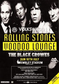 ROLLING STONES Voodoo Lounge 1994 London Wembley Stadium Poster