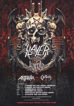 SLAYER Farewell UK Tour November 2018 Poster Print