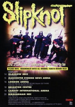 SLIPKNOT Kill The Industry 2002 UK Tour Poster