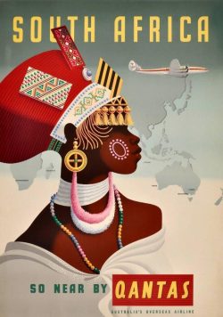SOUTH AFRICA Vintage Travel Poster Print