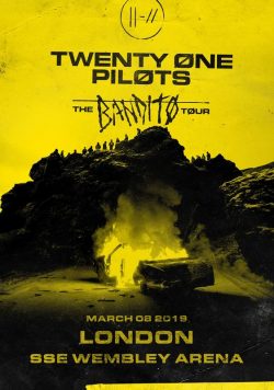TWENTY ONE PILOTS Trench London SSE Wembley Arena 8 March 2019 The Bandito Tour Poster