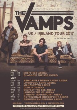 THE VAMPS Wake Up 2017 UK & Ireland Arena Tour Poster Print