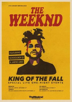 THE WEEKND King Of The Fall 2014 Tour Poster Print