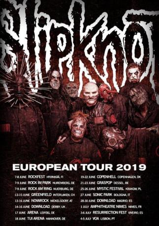 SLIPKNOT We Are Not Your Kind 2019 EUROPEAN TOUR Poster