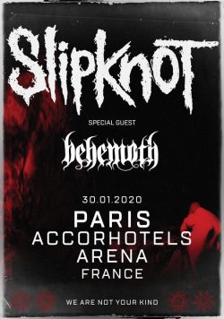 SLIPKNOT We Are Not Your Kind 2020 Tour: PARIS AccorHotels Arena FRANCE Poster