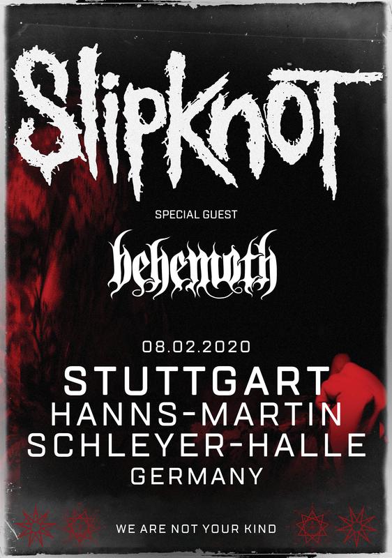 SLIPKNOT We Are Not Your Kind 2020 Tour: STUTTGART Hanns Martin Schleyer Halle GERMANY Poster