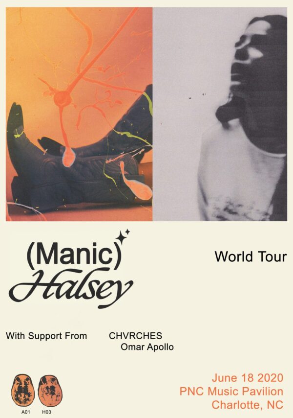 HALSEY Manic 2020 World Tour: CHARLOTTE PNC Music Pavilion Poster