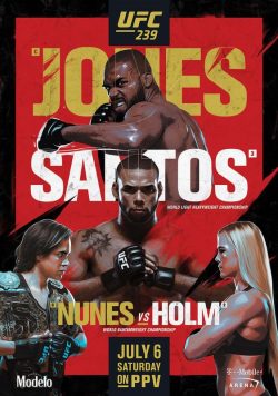 UFC 239 Jon Jones vs. Thiago Santos Poster Print