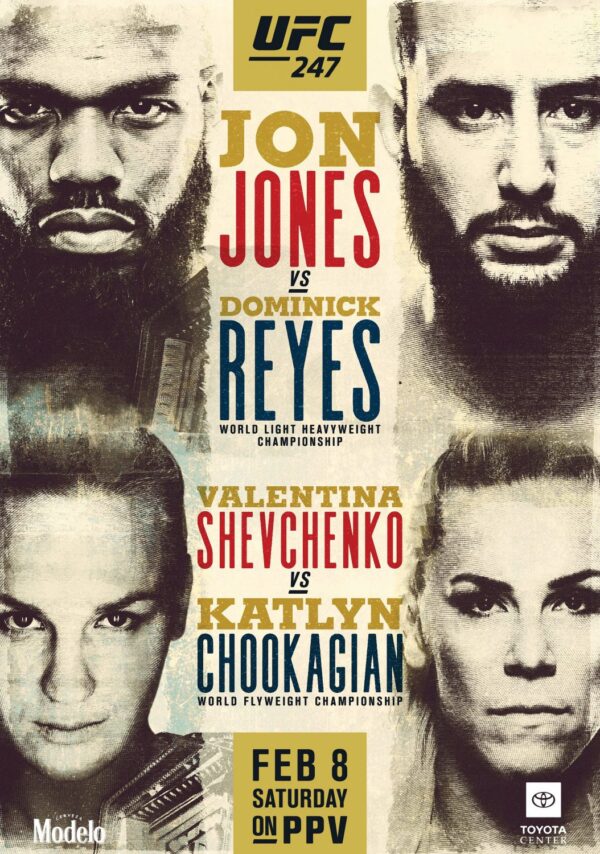 UFC 247 Jon Jones vs. Dominick Reyes Poster Print