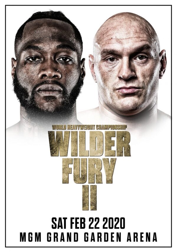 DEONTAY WILDER vs. TYSON FURY II Las Vegas MGM 2020 Fight Poster