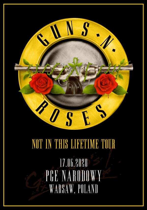GUNS N ROSES Not In This Lifetime 2020 World Tour: WARSAW PGE Narodowy Poster Print