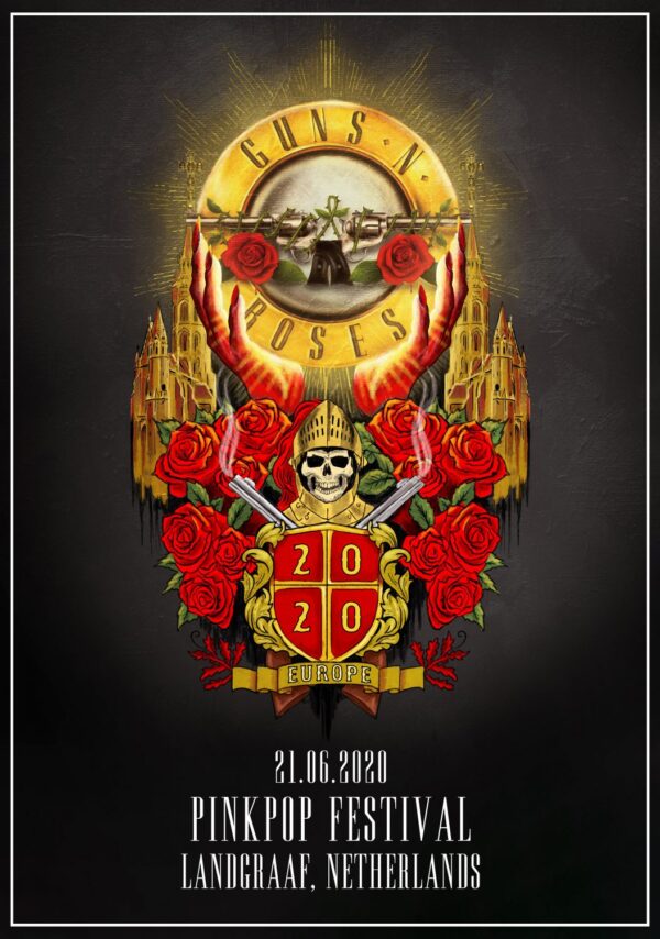 GUNS N ROSES Not In This Lifetime 2020 World Tour: LANDGRAAF Pinkpop Festival Poster Print