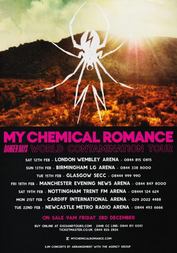 MY CHEMICAL ROMANCE World Contamination Tour 2011 Poster