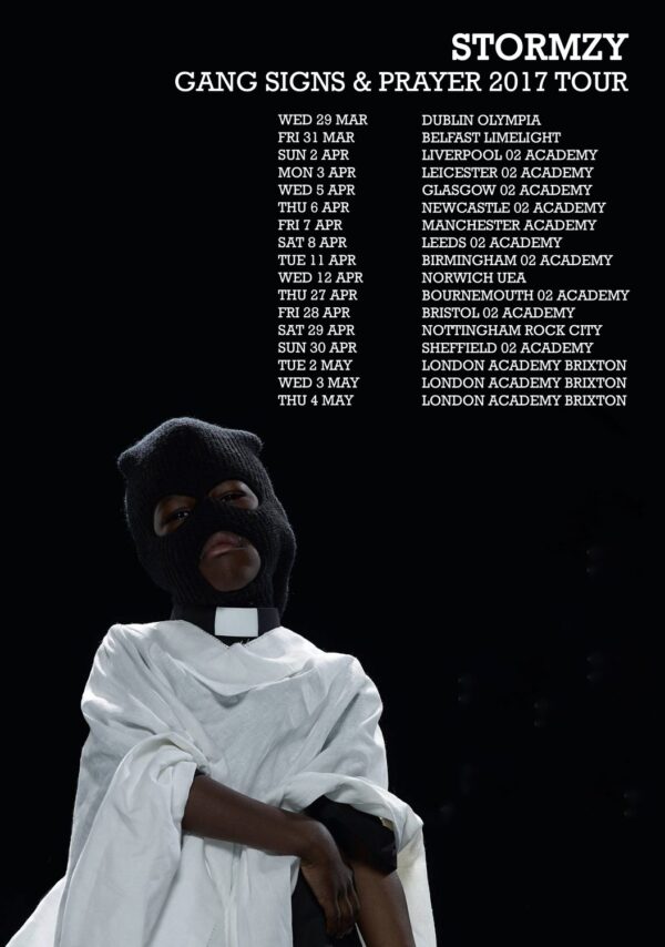 STORMZY Gang Signs & Prayer 2017 UK Tour Poster Print