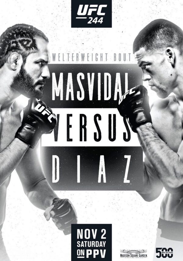 UFC 244 Jorge Masvidal vs. Nate Diaz Poster