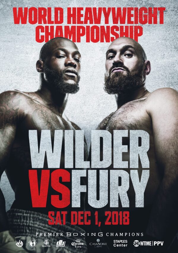 DEONTAY WILDER vs TYSON FURY Staples Center 2018 Poster