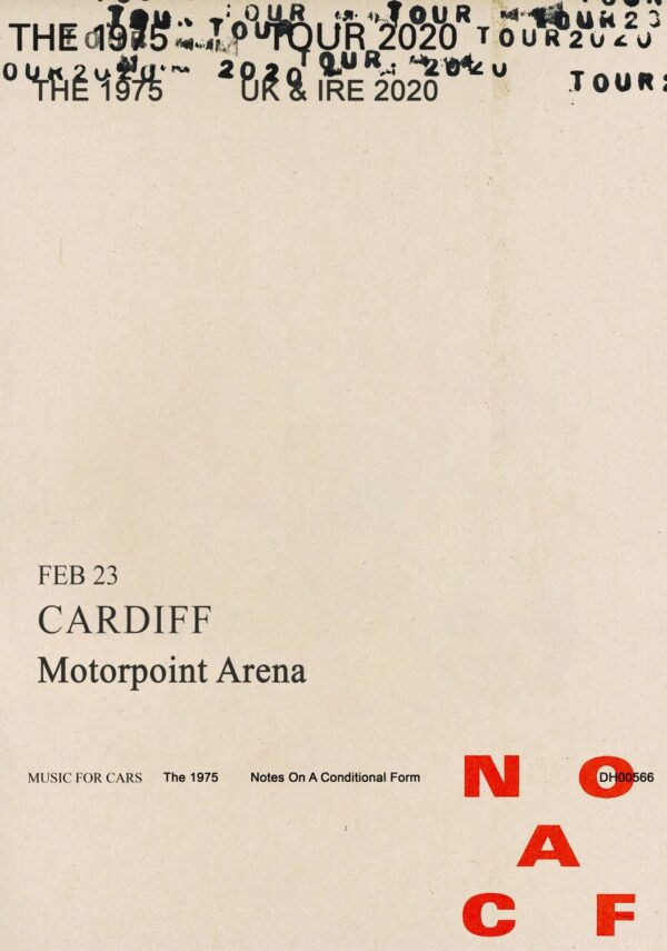 THE 1975 Notes on a Conditional Form UK 2020 Tour: CARDIFF Motorpoint Arena Poster