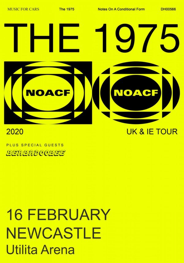 THE 1975 Notes on a Conditional Form UK 2020 Tour: NEWCASTLE UPON TYNE Utilita Arena Poster