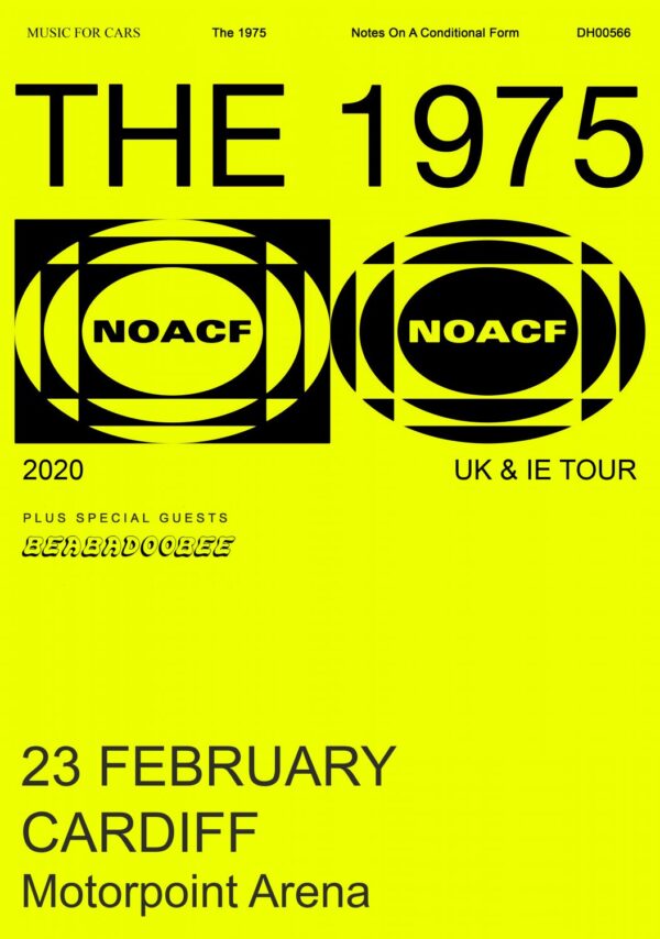 THE 1975 Notes on a Conditional Form UK 2020 Tour: CARDIFF Motorpoint Arena Poster