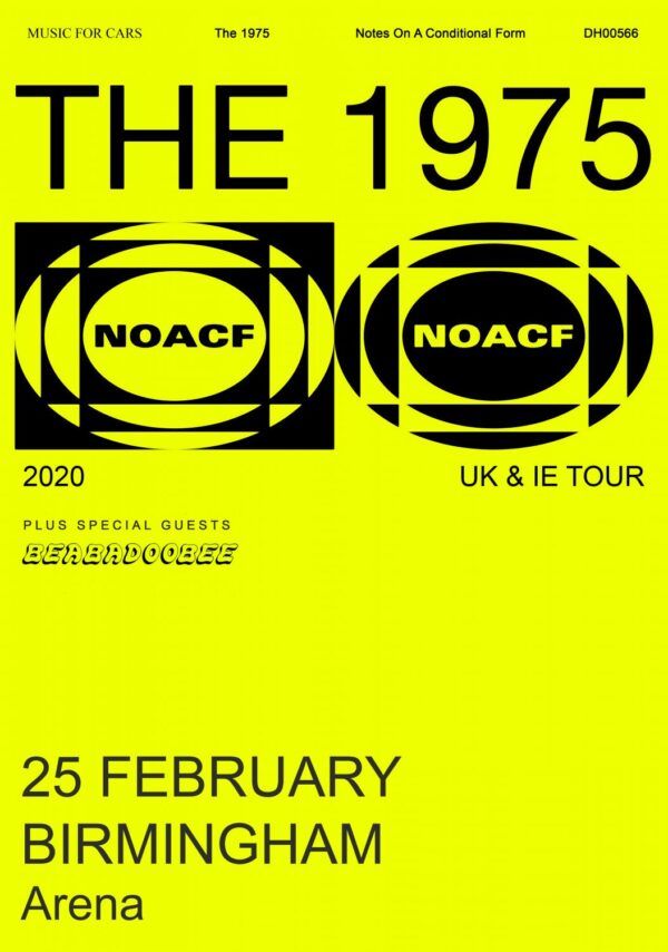 THE 1975 Notes on a Conditional Form UK 2020 Tour: BIRMINGHAM Birmingham Arena Poster