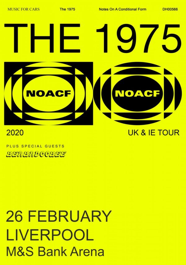 THE 1975 Notes on a Conditional Form UK 2020 Tour: LIVERPOOL M&S Bank Arena Poster