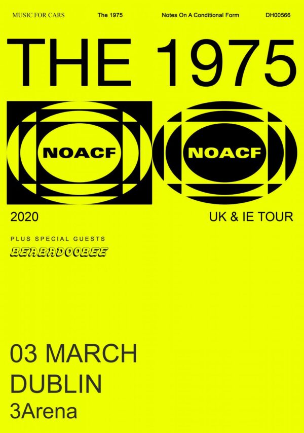 THE 1975 Notes on a Conditional Form UK 2020 Tour: DUBLIN 3Arena Poster