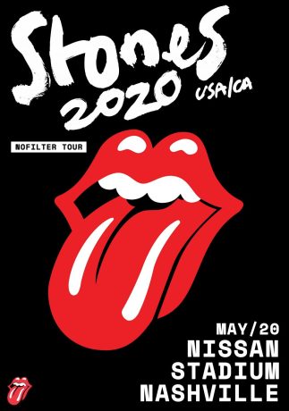 ROLLING STONES No Filter 2020 Tour: NASHVILLE Nissan Stadium Poster