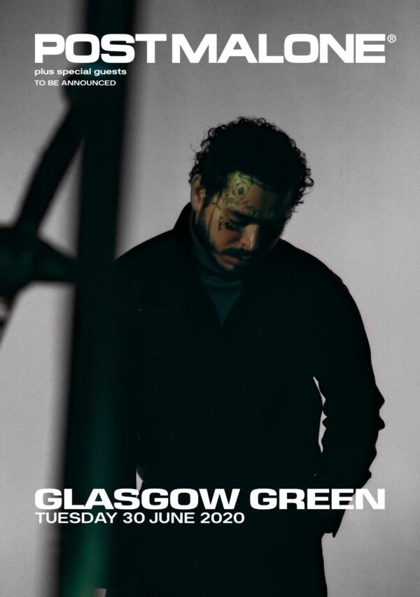 POST MALONE Runaway 2020 Tour: Glasgow Green Poster 
