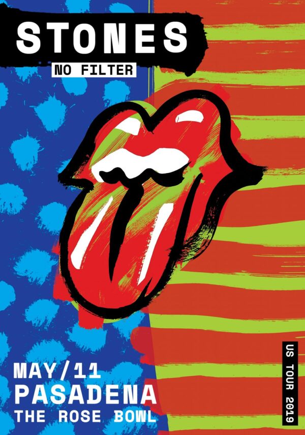 ROLLING STONES No Filter 2019 U.S. Stadium Tour PASADENA The Rose Bowl Poster