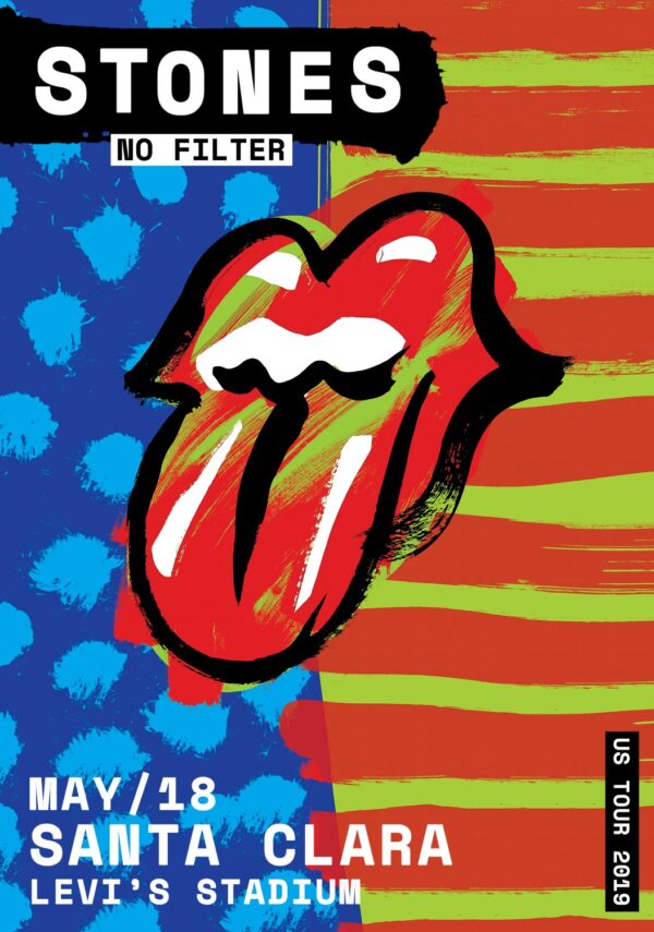 ROLLING STONES No Filter 2019 U.S. Stadium Tour SANTA CLARA Levi's Stadium Poster