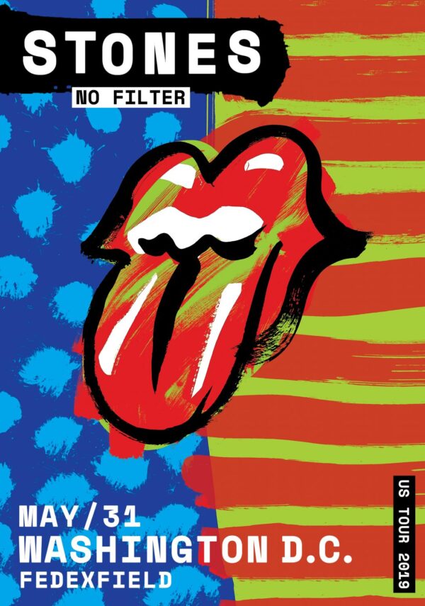 ROLLING STONES No Filter 2019 U.S. Stadium Tour WASHINGTON D.C. FedExField Poster
