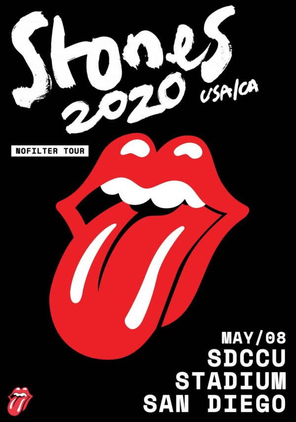 ROLLING STONES No Filter 2020 Tour: SAN DIEGO SDCCU Stadium Poster