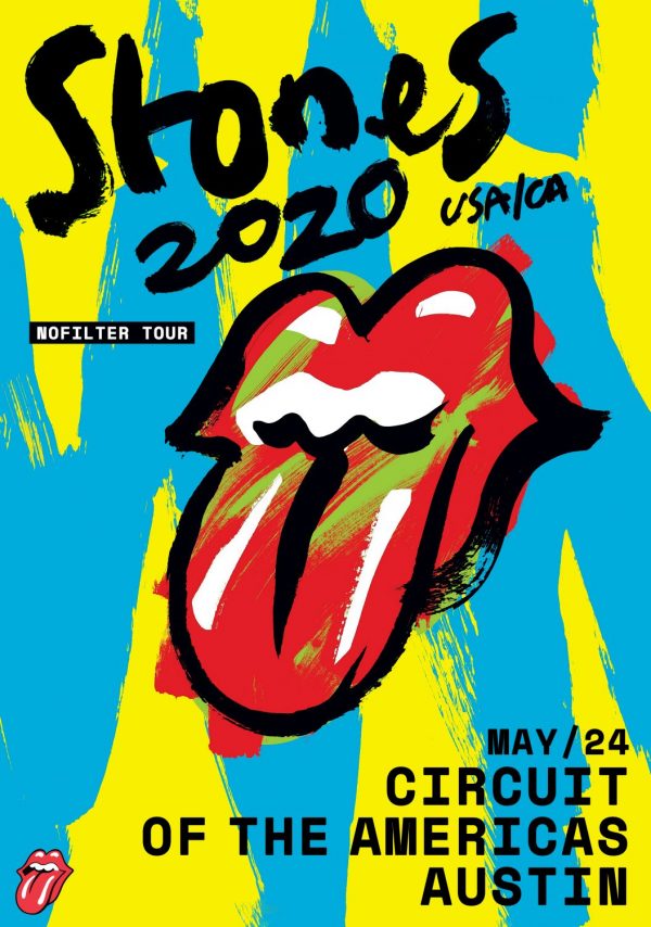 ROLLING STONES No Filter 2020 Tour: AUSTIN Circuit of the Americas Poster