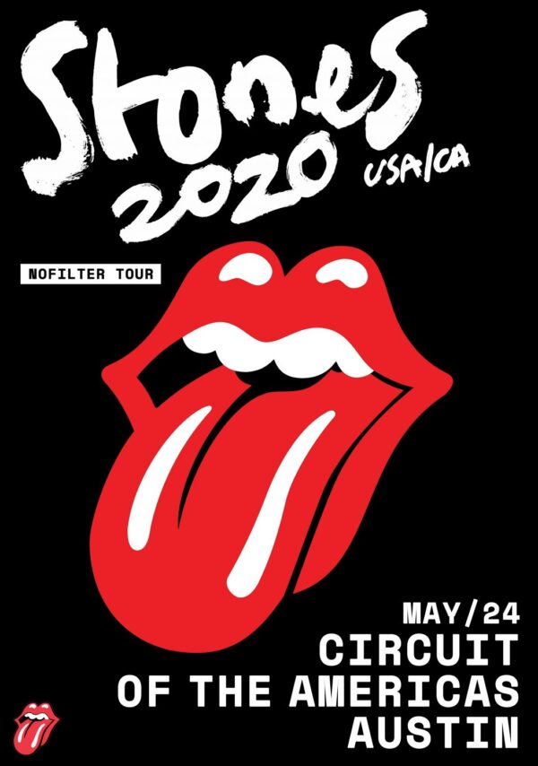 ROLLING STONES No Filter 2020 Tour: AUSTIN Circuit of the Americas Poster