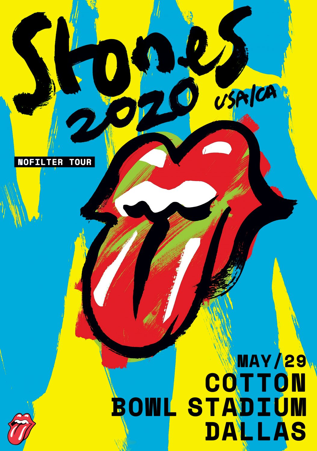 ROLLING STONES DALLAS Cotton Bowl Stadium Poster