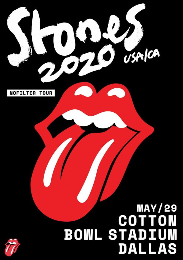 ROLLING STONES No Filter 2020 Tour: DALLAS Cotton Bowl Stadium Poster