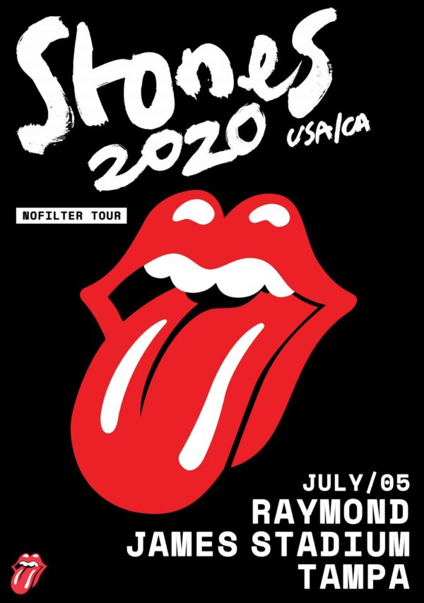 ROLLING STONES No Filter 2020 Tour: TAMPA Raymond James Stadium Poster