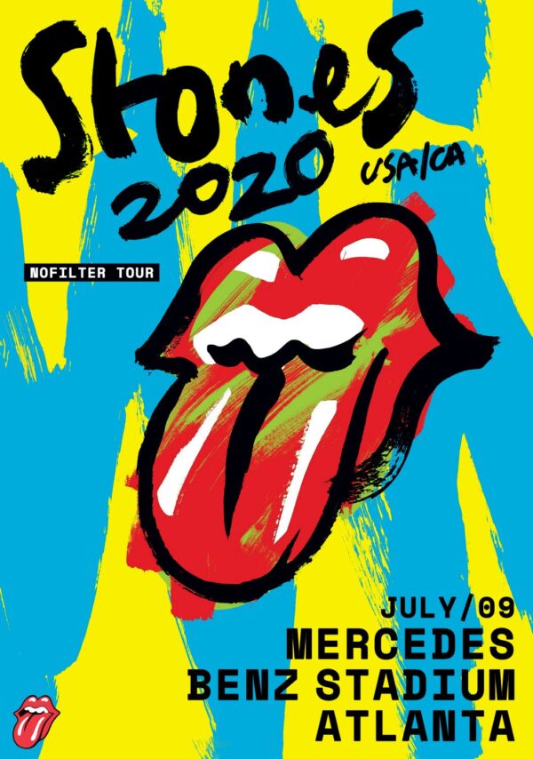 ROLLING STONES No Filter 2020 Tour: ATLANTA Mercedes-Benz Stadium Poster
